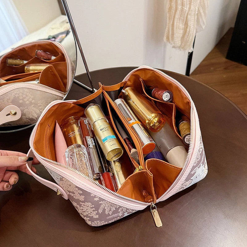 Imperial Blossom Embroidered Makeup Bag