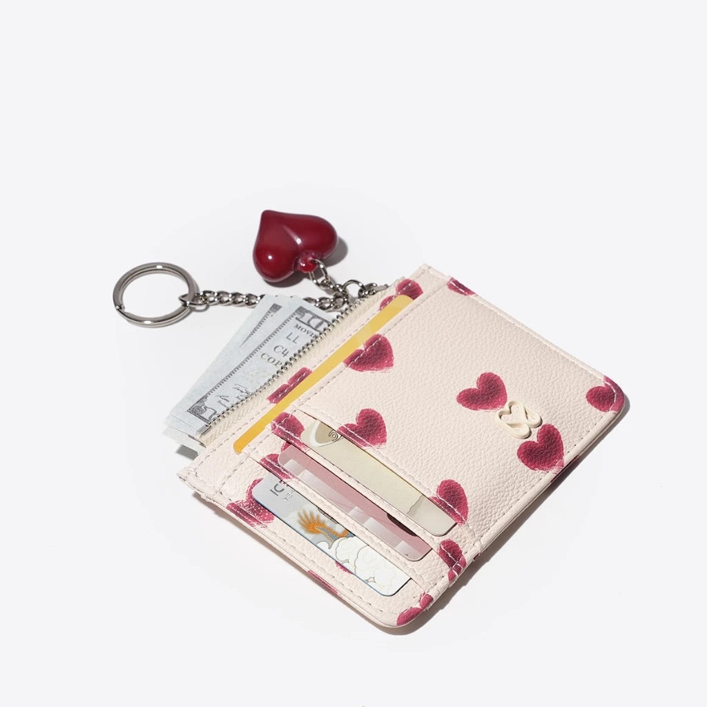 [SeaGloca] Heart-Print Card Holders