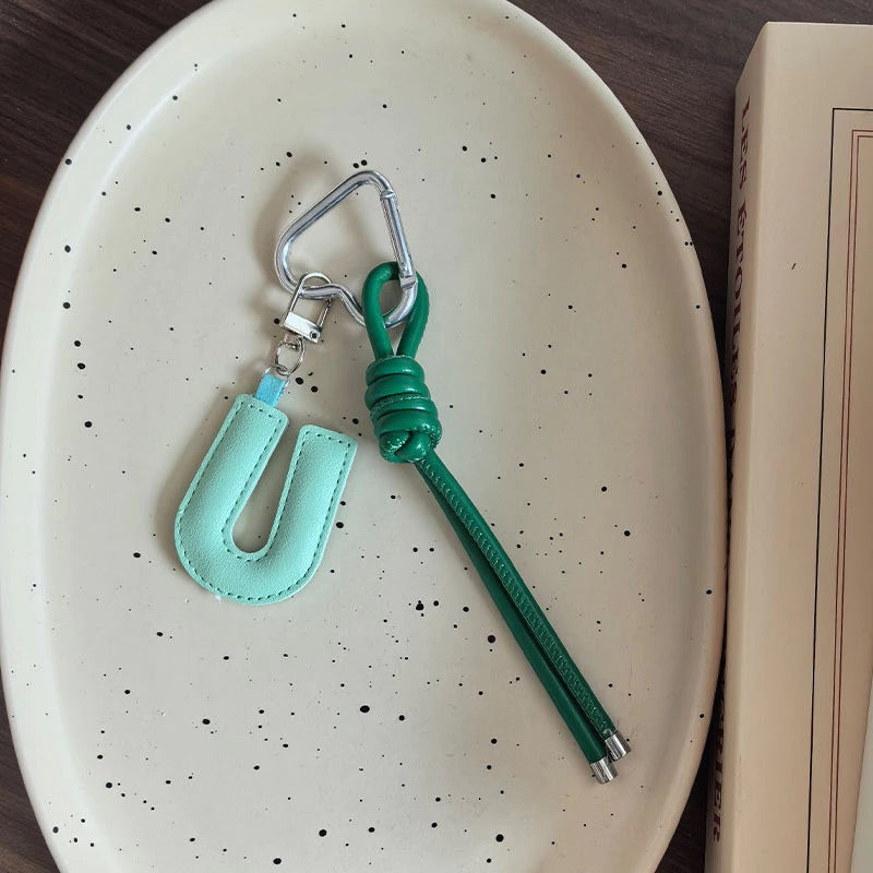 Leather Initial Charm