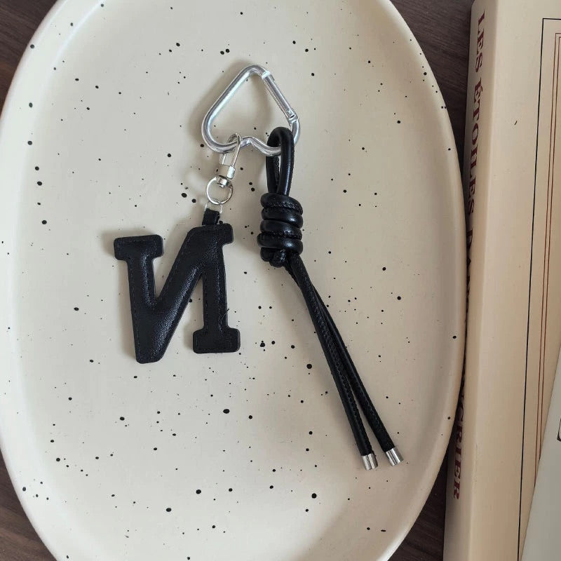Leather Initial Charm