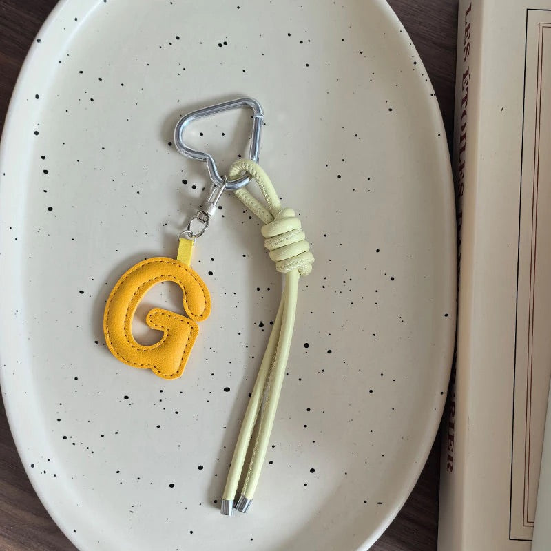 Leather Initial Charm