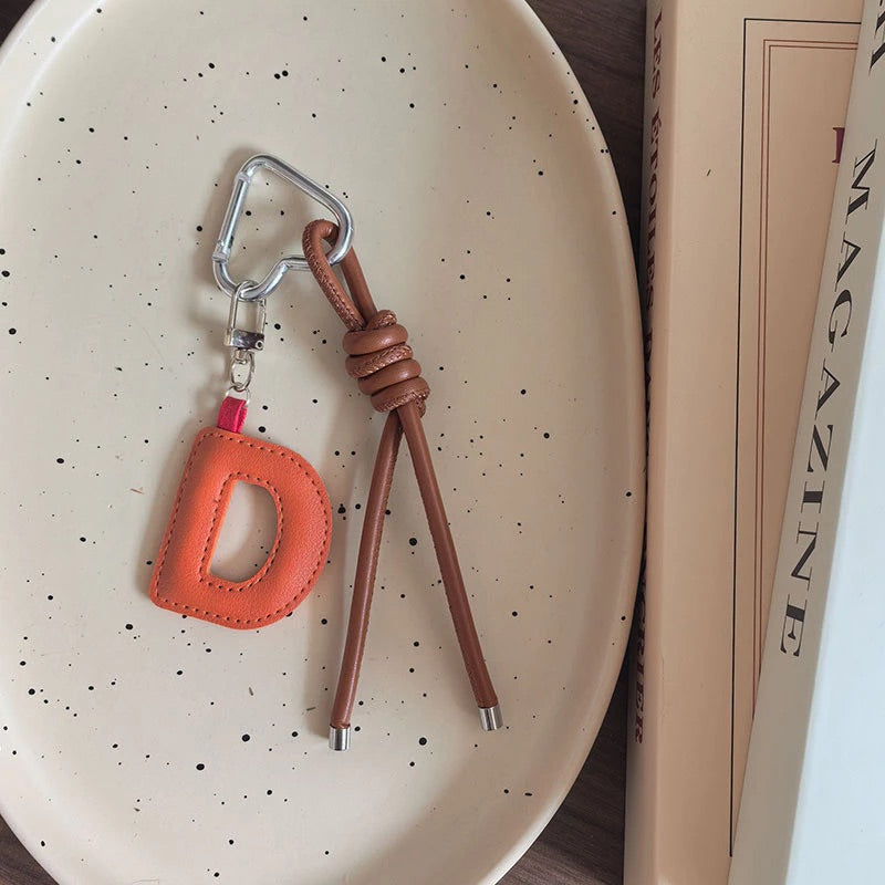 Leather Initial Charm