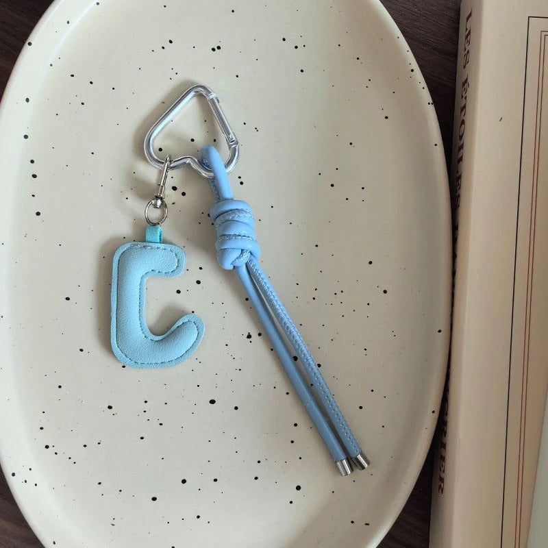 Leather Initial Charm