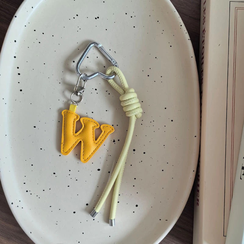 Leather Initial Charm