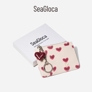 [SeaGloca] Heart-Print Card Holders