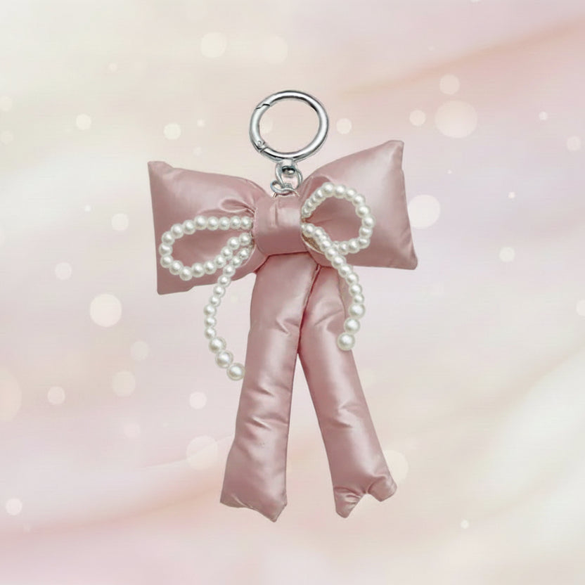 Dainty Silk Ribbon Bow Bag Charm
