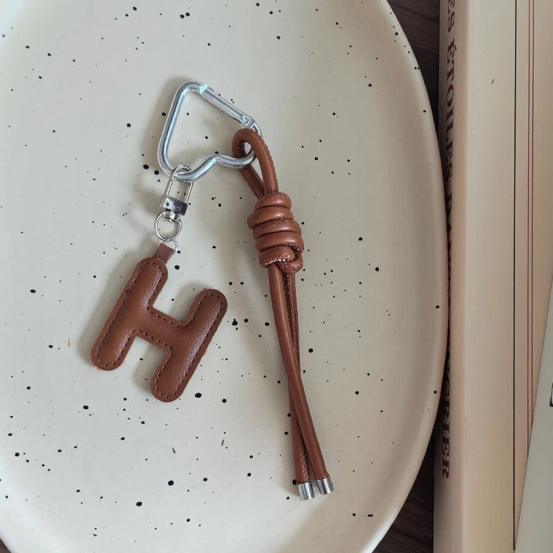 Leather Initial Charm