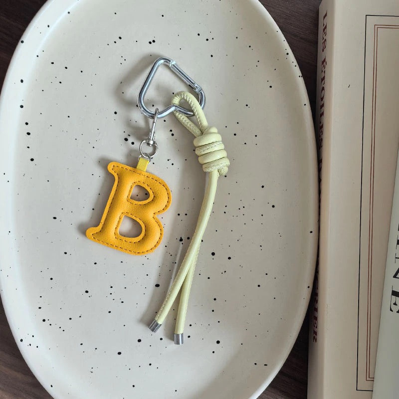 Leather Initial Charm