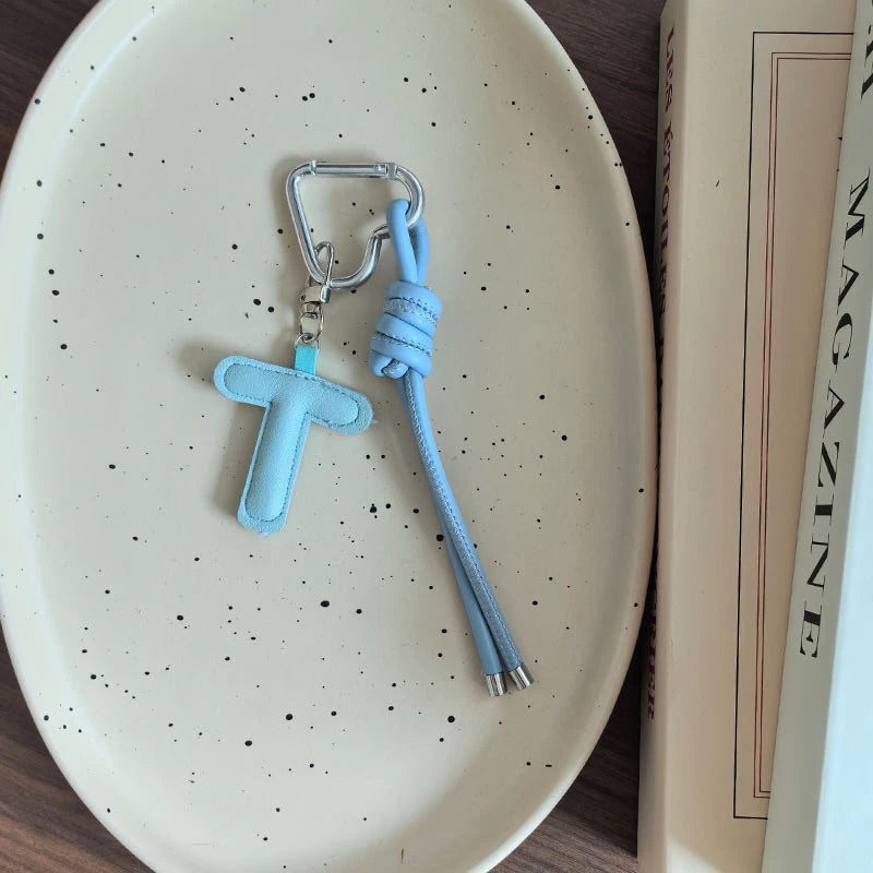 Leather Initial Charm