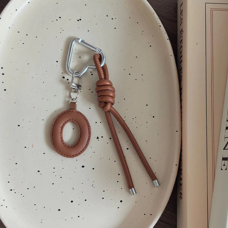 Leather Initial Charm