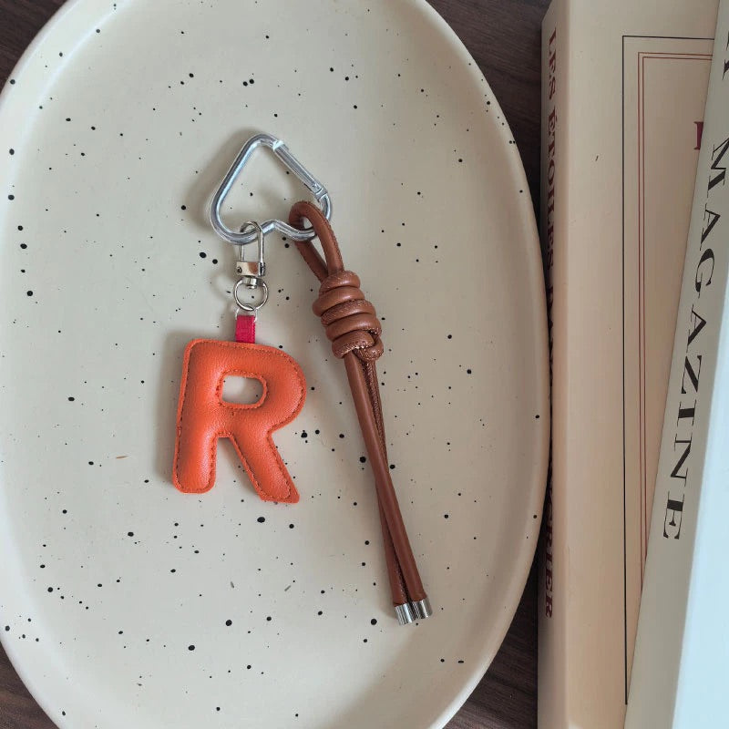 Leather Initial Charm