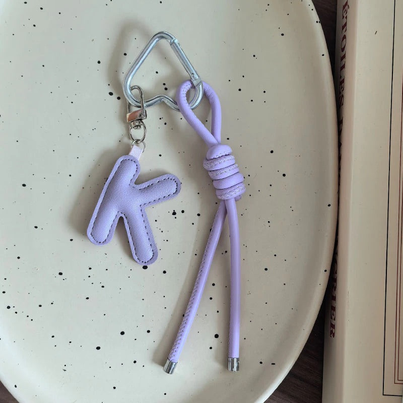 Leather Initial Charm