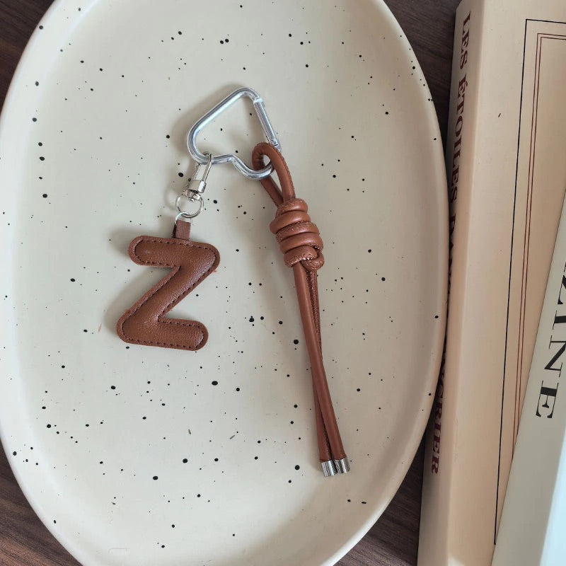 Leather Initial Charm