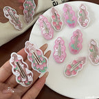 [ランダム - 非売品] ヘアクリップ＆ステッカー♡ ご注文ごとにプレゼント