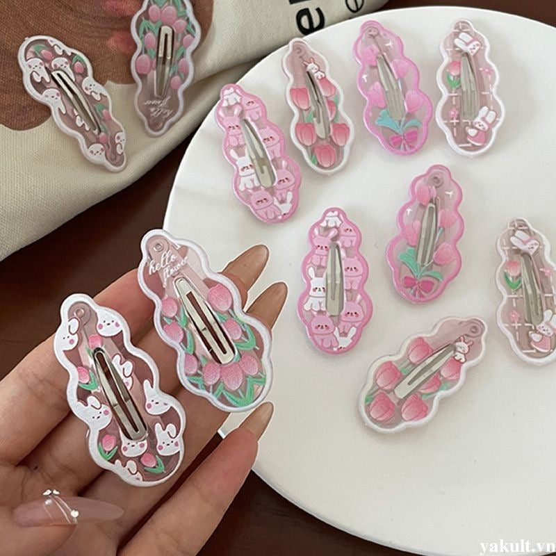 [ランダム - 非売品] ヘアクリップ＆ステッカー♡ ご注文ごとにプレゼント