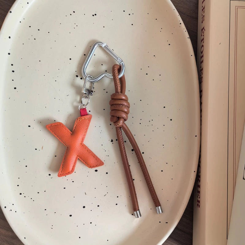 Leather Initial Charm