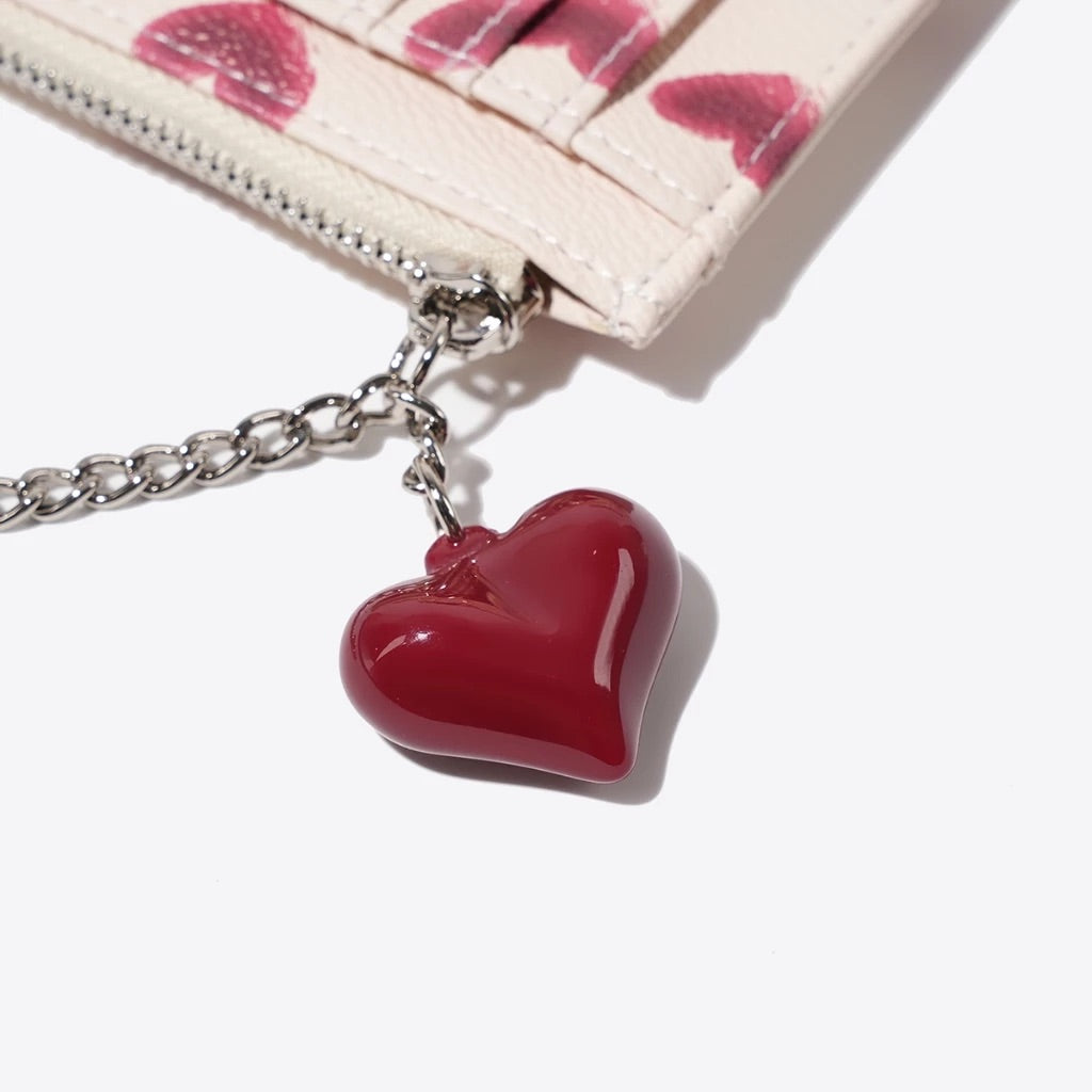 [SeaGloca] Heart-Print Card Holders
