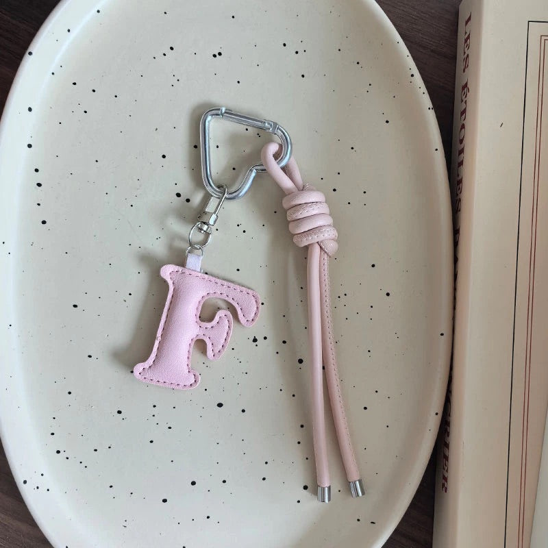 Leather Initial Charm