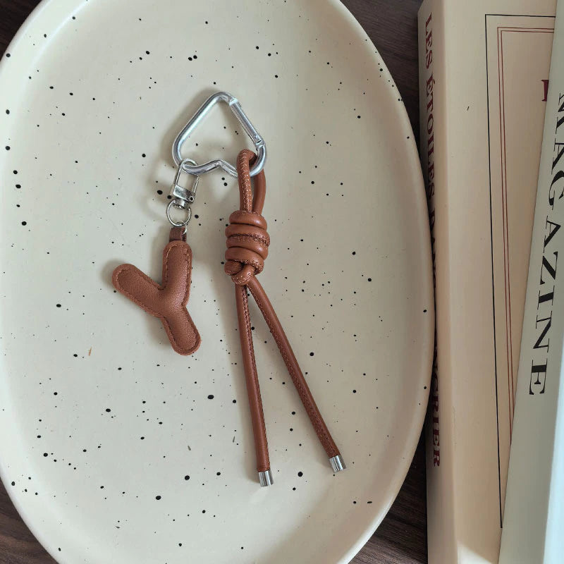 Leather Initial Charm